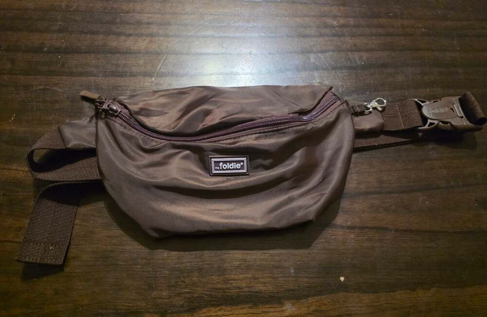 The Foldie Brown Anti-Theft RFID Safe Belt Bag Crossbody Fanny Pack